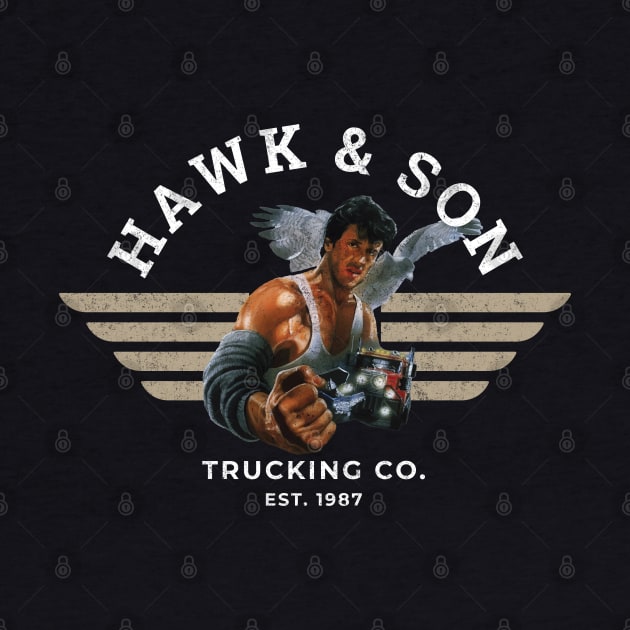 Hawk & Son Trucking Co. Est. 1987 - vintage logo by BodinStreet